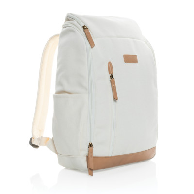 Impact AWARE™ 16 oz. recycled canvas 15" laptop backpack