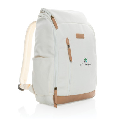 Impact AWARE™ 16 oz. recycled canvas 15" laptop backpack