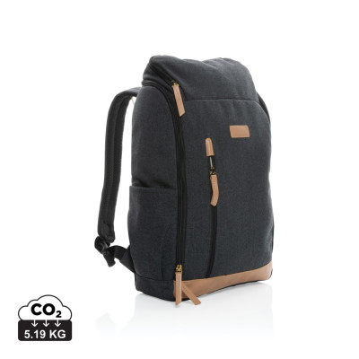 Impact AWARE™ 16 oz. recycled canvas 15" laptop backpack