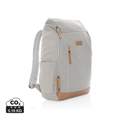 Impact AWARE™ 16 oz. recycled canvas 15" laptop backpack