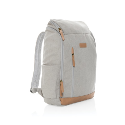 Impact AWARE™ 16 oz. recycled canvas 15" laptop backpack