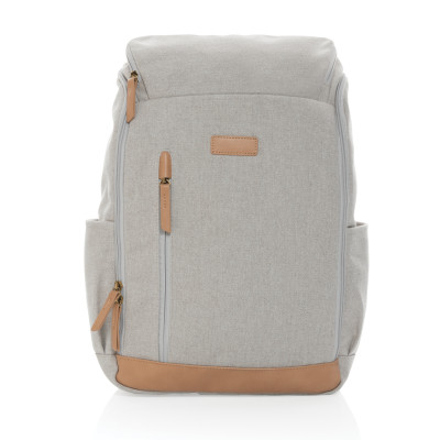 Impact AWARE™ 16 oz. recycled canvas 15" laptop backpack