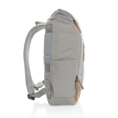 Impact AWARE™ 16 oz. recycled canvas 15" laptop backpack