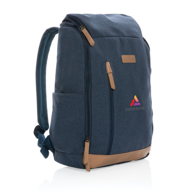 Impact AWARE™ 16 oz. recycled canvas 15" laptop backpack