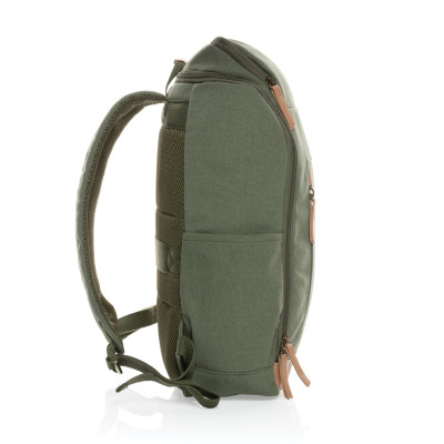 Impact AWARE™ 16 oz. recycled canvas 15" laptop backpack