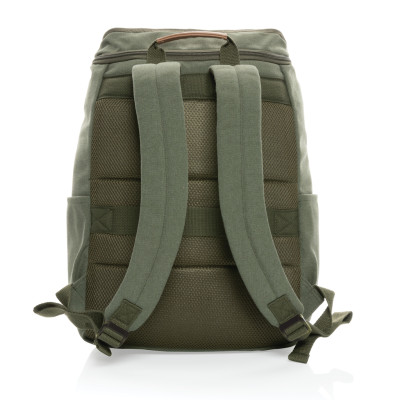 Impact AWARE™ 16 oz. recycled canvas 15" laptop backpack