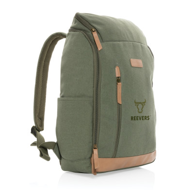 Impact AWARE™ 16 oz. recycled canvas 15" laptop backpack