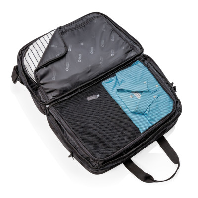 Swiss Peak RFID duffle with suitcase opening