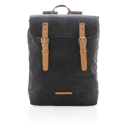 Canvas laptop backpack PVC free