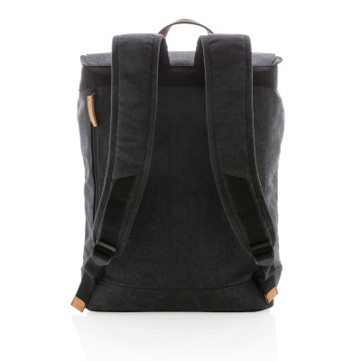 Canvas laptop backpack PVC free