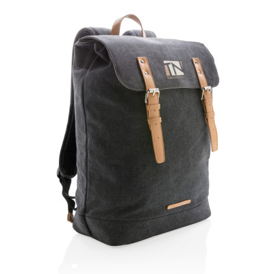 Canvas laptop backpack PVC free