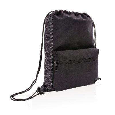 AWARE™ RPET Reflective drawstring backpack