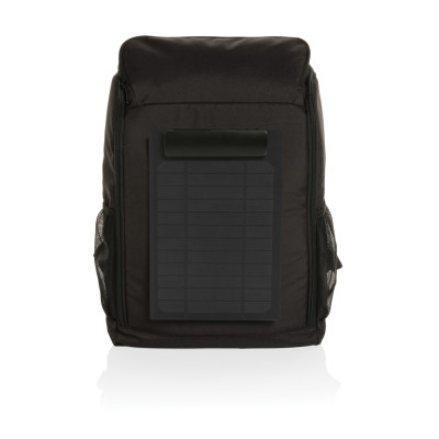 Pedro AWARE™ RPET deluxe backpack with 5W solar panel