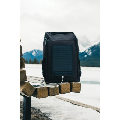 Pedro AWARE™ RPET deluxe backpack with 5W solar panel