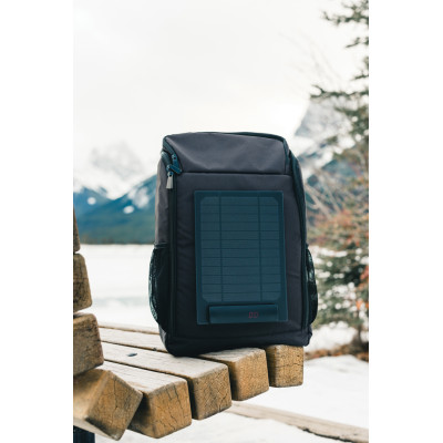 Pedro AWARE™ RPET deluxe backpack with 5W solar panel