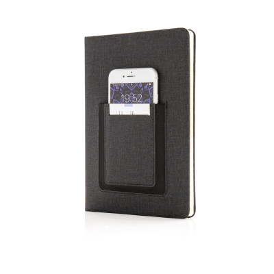 Deluxe A5 Notebook with phone pocket