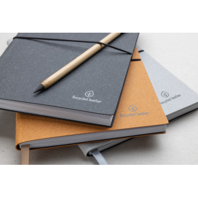 A5 recycled leather notebook