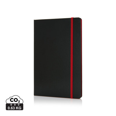 Deluxe hardcover A5 notebook with coloured side