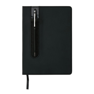 Standard hardcover PU A5 notebook with stylus pen