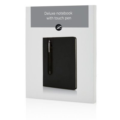 Standard hardcover PU A5 notebook with stylus pen