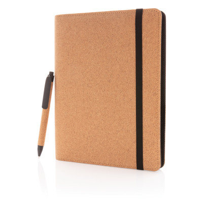 Deluxe cork portfolio A5 with pen