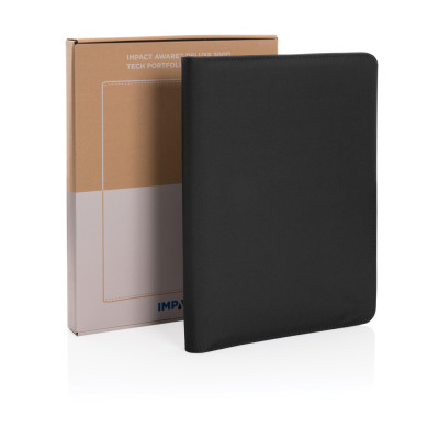 Impact Aware™ deluxe 300D tech portfolio with zipper