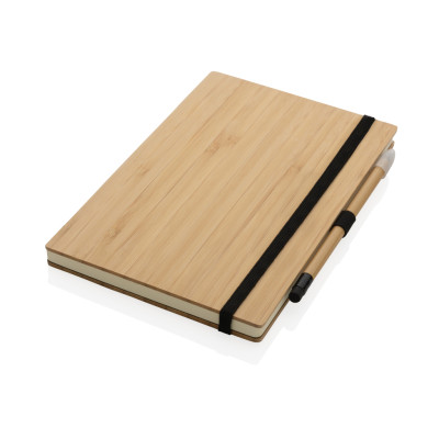 Bamboo notebook and infinity pencil set