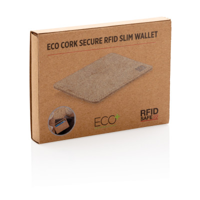 Cork secure RFID slim wallet