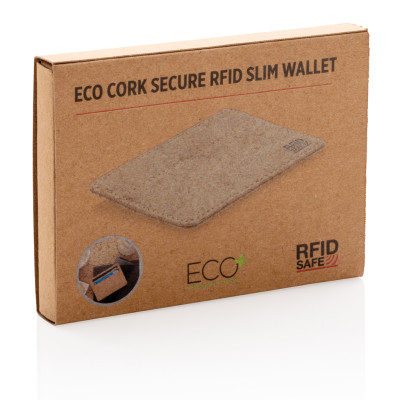 Cork secure RFID slim wallet