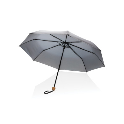 20.5" Impact AWARE™ RPET 190T Pongee bamboo mini umbrella