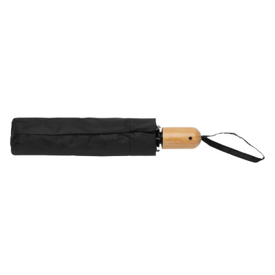 21" Impact AWARE™ RPET 190T bamboo auto open/close umbrella