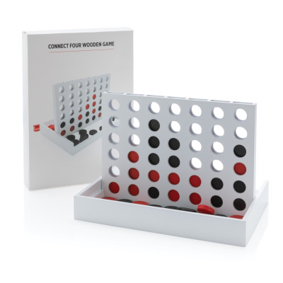 Connect four wooden game