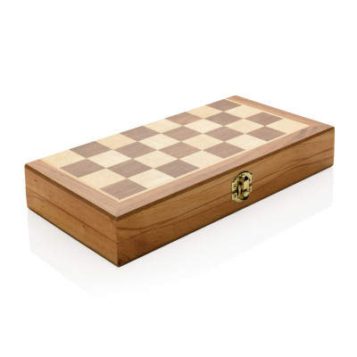 Luxury wooden foldable chess set