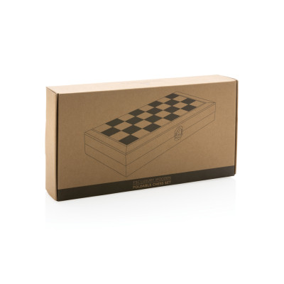 Luxury wooden foldable chess set