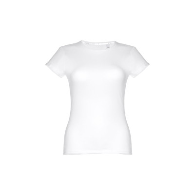 THC SOFIA WH. Women's fitted short sleeve cotton T-shirt. White