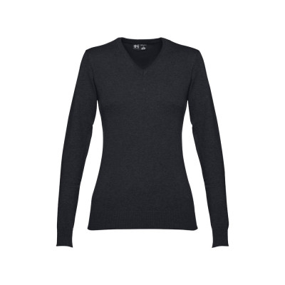 THC MILAN WOMEN. V-neck pullover for women in cotton and polyamide