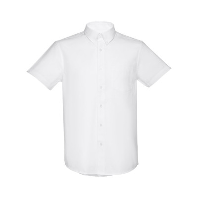 THC LONDON WH. Men's short-sleeved oxford shirt. White