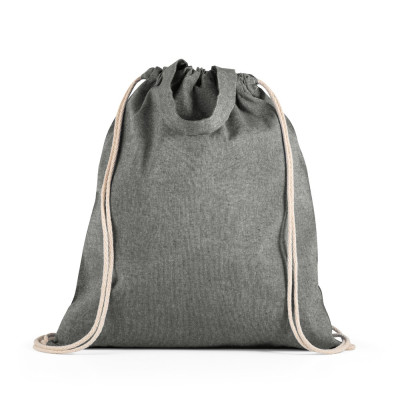 RISSANI. Drawstring backpack bag in recycled cotton (140 g/m²)