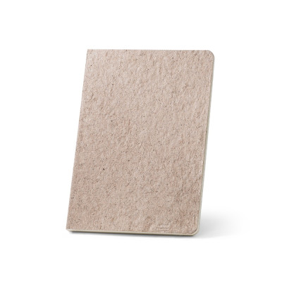 TEAPAD SEMI-RIGID. A5 notepad with semi-rigid cover made from tea leafs waste (65%)