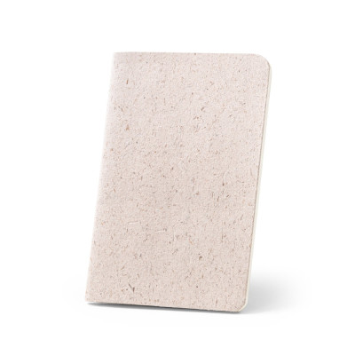 ORGANIC SOFT. A6 notepad with flexible cover made from organic elephant matter (95%)