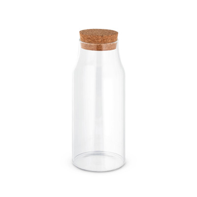 JASMIN 800. Borosilicate glass bottle with cork lid 800 mL