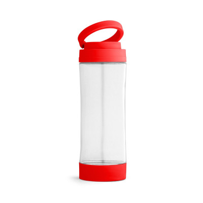 QUINTANA. Glass sports bottle with PP cap 390 mL