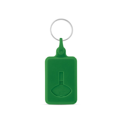 BUS. Coin-shaped keyring for supermarket trolley