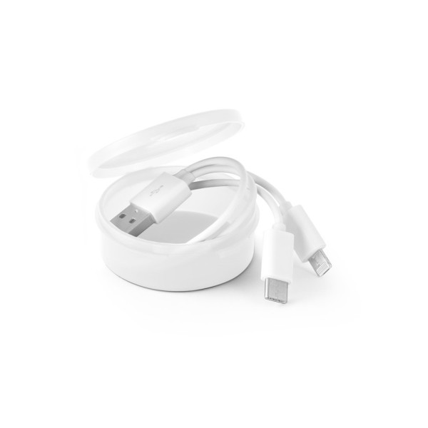 EMMY. USB cable with 3 in 1 connector in ABS and PVC