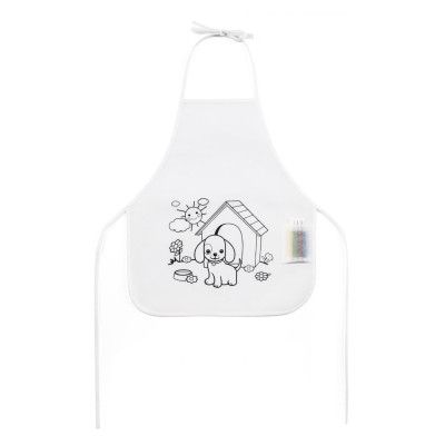 NILO. Children's apron for colouring in non-woven (80 g/m²)