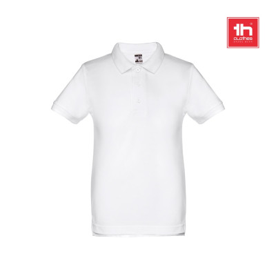 THC ADAM KIDS WH. Vaikiški unisex polo marškinėliai trumpomis rankovėmis