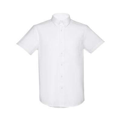 THC LONDON WH. Men's short-sleeved oxford shirt. White