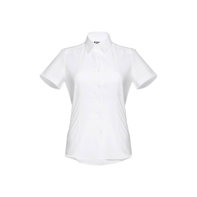 THC LONDON WOMEN WH. Women's short-sleeved oxford shirt. White