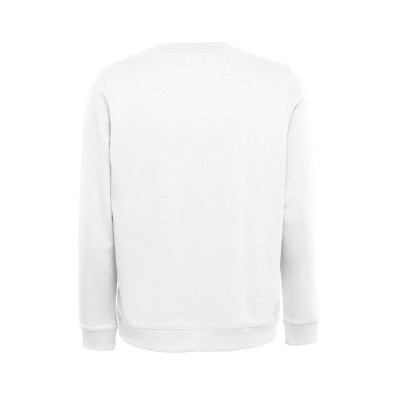 THC COLOMBO WH. Unisex sweatshirt in Italian with ribbed collar, cuffs and waistband. White