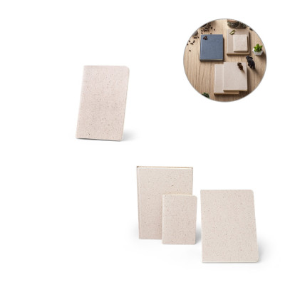 ORGANIC SOFT. A6 notepad with flexible cover made from organic elephant matter (95%)